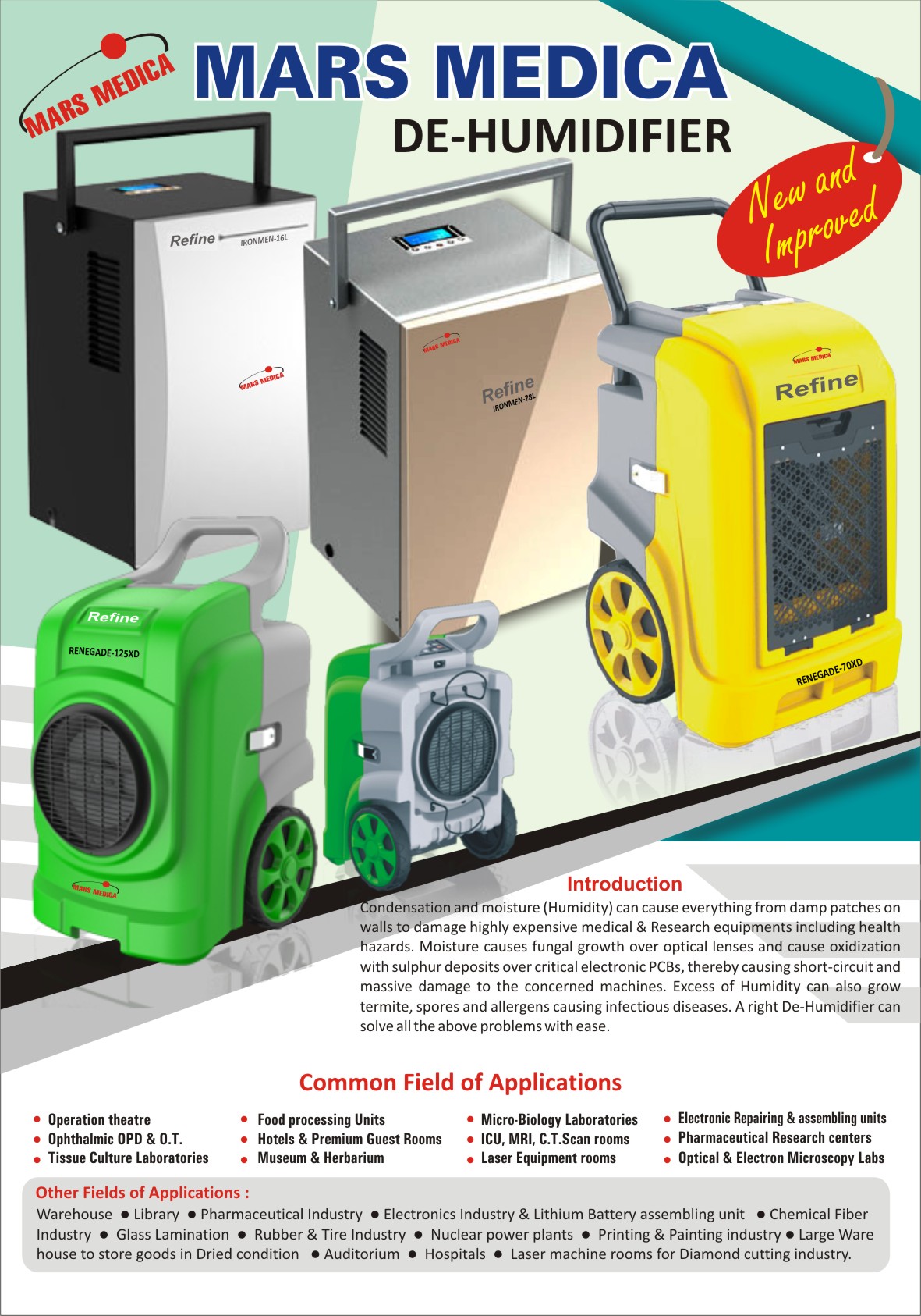 MARS MEDICA HORIZON CLEAN DEHUMIDIFIERS IRONMEN16L Mediscience Devices