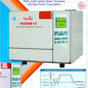 Marsmedica Multi mode Fastest Steam Autoclave with Least Power consumption.:FASTEAM-10+