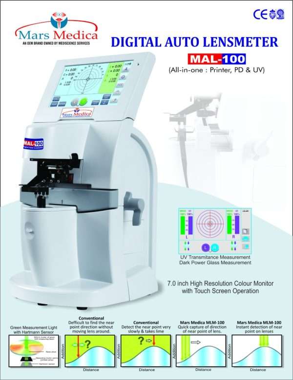 Mars Medica Digital Auto Lensmeter, Model: MAL-100