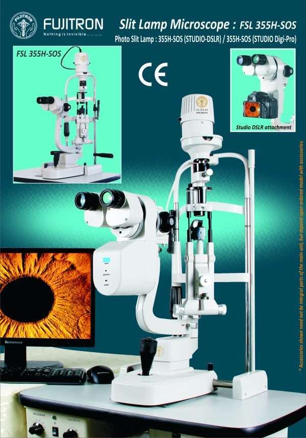 FUJITRON Haggstreit Type Slit Lamp – FSL-355H-SOS (STUDIO-DSLR)/355H(STUDIO- Digi-Pro)